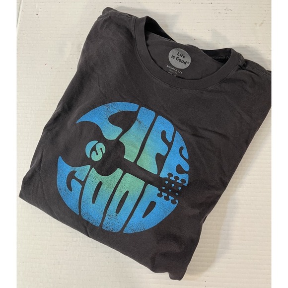 Life Is Good SS T Shirt Lg Gray - Picture 6 of 6